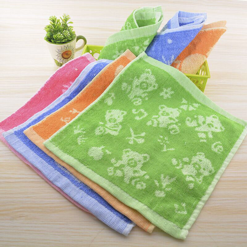 纯棉吸水抹布洗碗巾儿童方巾小手帕幼儿园小毛巾口水巾宝宝洗脸巾