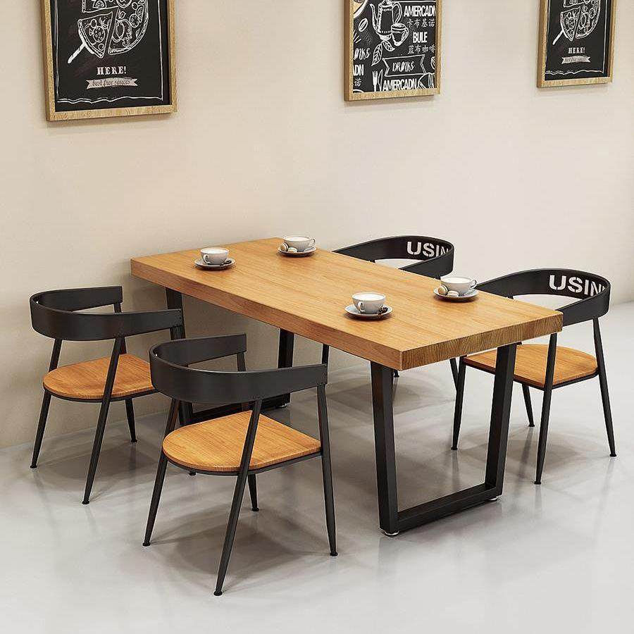 商用餐厅铁艺实木餐桌复古烧烤餐馆饭店面馆长方形桌椅组合1036,电子元器件市场,其它元器件,淘宝优惠券,粉丝福利购,淘宝优惠卷