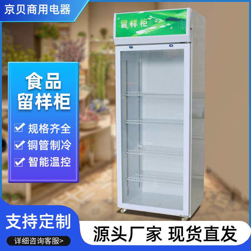 食品留样柜 幼儿园食堂冷藏保鲜展示柜小型冰箱 水果立式冷藏柜