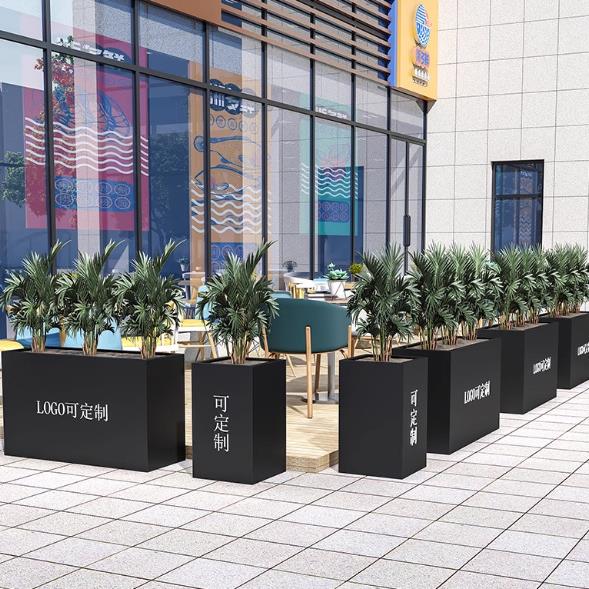 户外不锈钢铁艺镀锌板花箱种植箱室外摆隔断围栏广场庭院花坛花槽