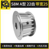 现货同步轮 S8MAF型22齿带宽25 铝材质高速模组同步带轮