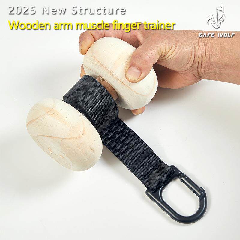 原木练臂肌攀岩指力抓力臂力器腕力器卷绳手臂训练棒握力器二头肌