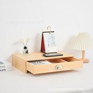 现货木质抽屉式收纳盒桌面文件A4纸整理盒实木分格资料名片储物盒