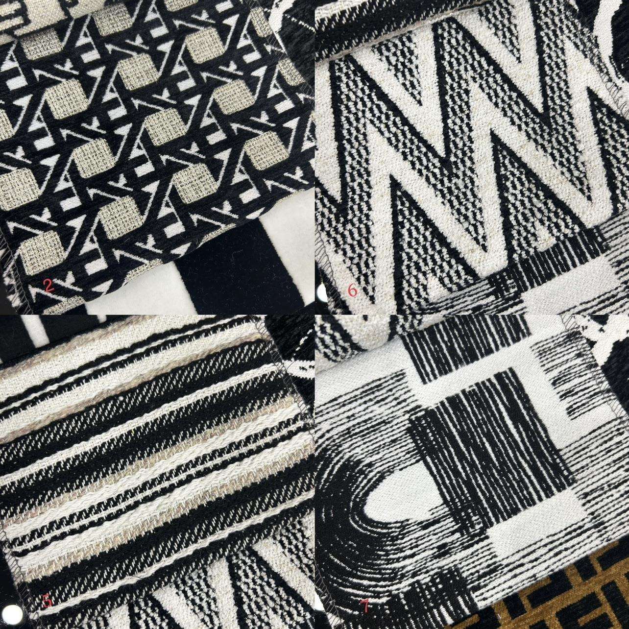 门幅145cm黑白几何图案抱枕布现代简约黑白窗帘软装面料