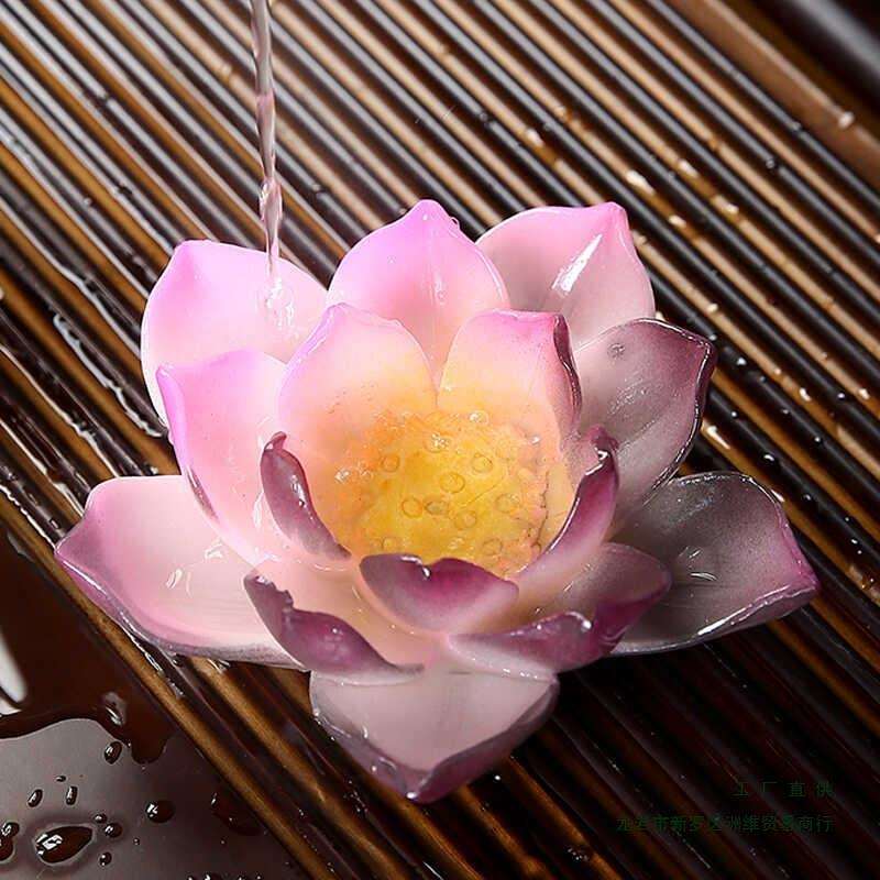 变色茶宠摆件莲花可养茶玩茶艺桌茶台茶盘装饰品茶具茶道配件