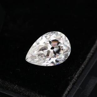 跨境梨形老欧切莫桑石 首饰主石碎石厂家直销 GH色莫桑石裸石