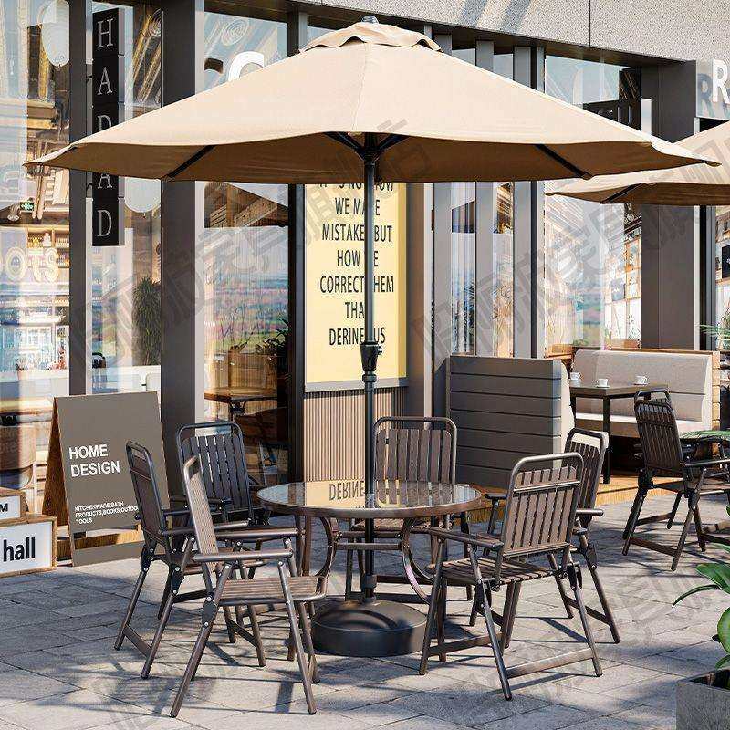 户外桌椅阳台露天简约客厅现代奶茶店铁艺室外庭院组合家用休闲1