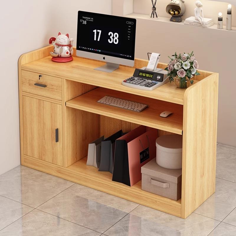 收银台柜台简约现代小型服装店便利店母婴店店铺吧台桌前台接待台