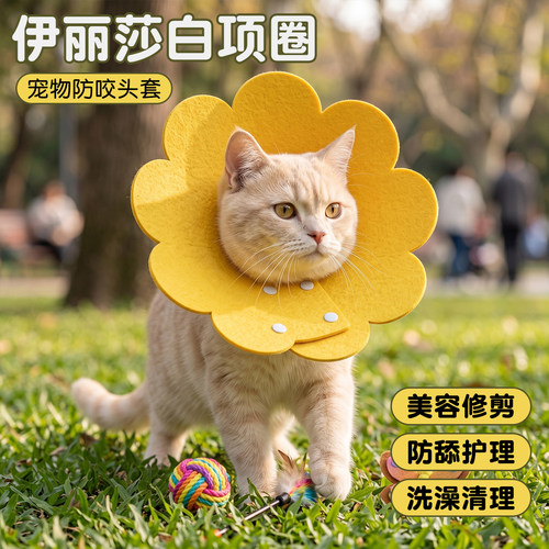 伊丽莎白圈防舔狗狗小型犬舒适圈术后绝育耻辱圈咬脖圈头套可调节