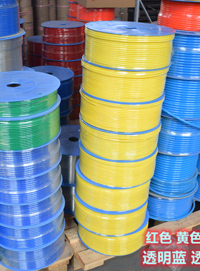 进口纯料耐压PU气管大红色 黄色 绿色F 透明蓝 透明绿乳白色PU气