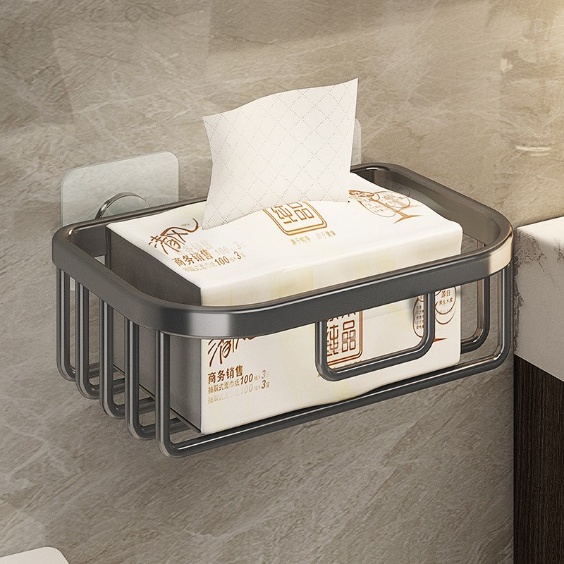 厕所卫生间纸巾盒卫生纸置物架z免打孔厕纸盒洗手间卷纸抽纸放置