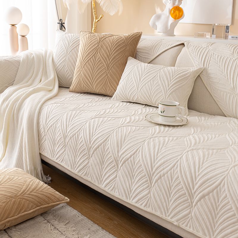 北欧沙发垫简约现代冬季短毛绒防A滑坐垫四季通用皮沙发套罩盖布