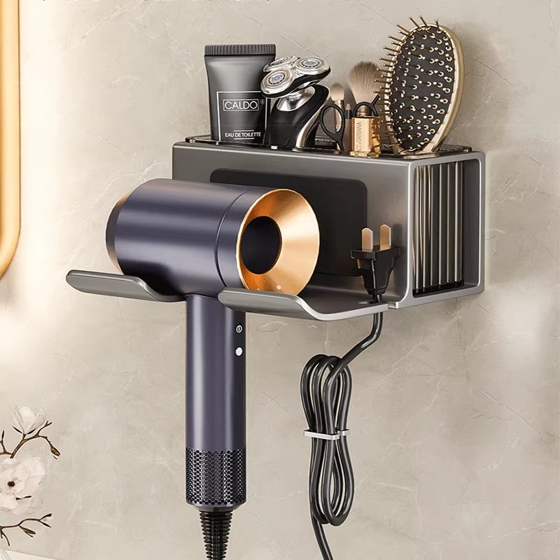 吹风机置物架免打孔壁挂式家用吹风机挂架卫生Q间浴室风筒收纳神