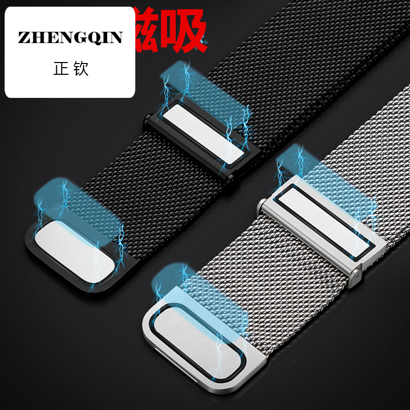 适用苹果手表带iwatch8新款s9ultra米兰尼斯apples7金属磁吸钢带s,手表,配件,淘宝优惠券,粉丝福利购,淘宝优惠卷