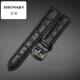 表带配件 表带男女表带黑棕 皮革PU表带 适用手表带 竹节纹表带