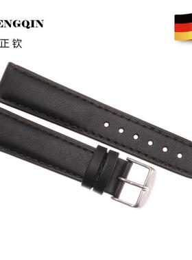 适用LACO朗坤德国同款进口小牛皮表带850009系列真皮手表配件通用