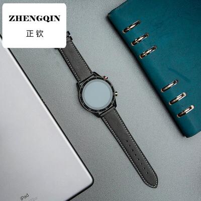 适用华为手表watch3/GT2pro真皮表带GT4/3三星watch6/5/4classic
