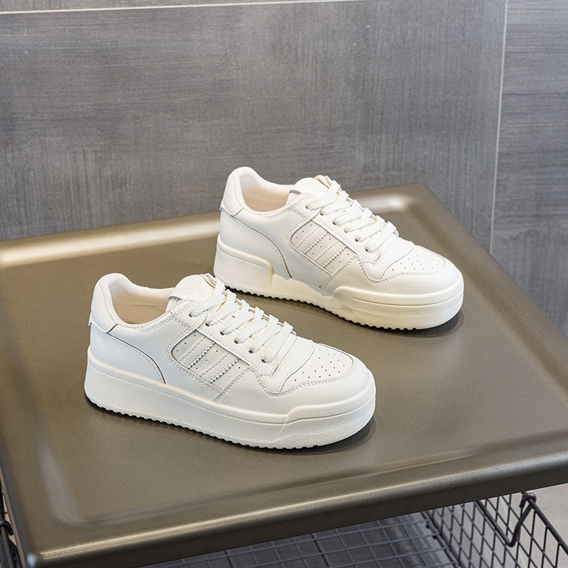 真皮厚底德训鞋女板鞋2025春夏新款洋气百搭休闲运动鞋女款小白鞋