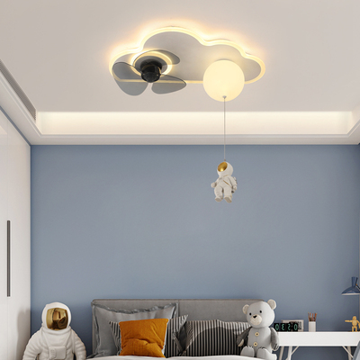 北欧创意太空人卧室风扇吸顶灯现代简约儿童房间灯网红温馨书房灯
