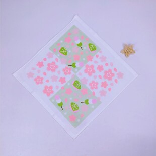 毛巾美术馆彩方巾日式和风纯棉家用提花纱布小手帕子吸水薄款速干