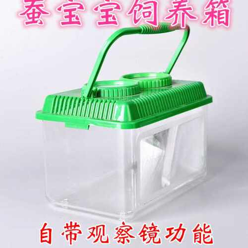 蚕别墅观察饲养箱套装全学生养蚕日记工具彩色活蚕吃桑叶新鲜