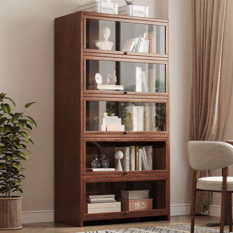 全实木书架置物架落地玻璃门柜子储物柜家用儿童客厅展示防尘书柜,电子元器件市场,其它元器件,淘宝优惠券,粉丝福利购,淘宝优惠卷