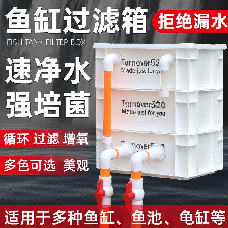 鱼缸过滤器周转箱静音过滤桶上置滴流盒水循环系统鱼池外置过滤箱