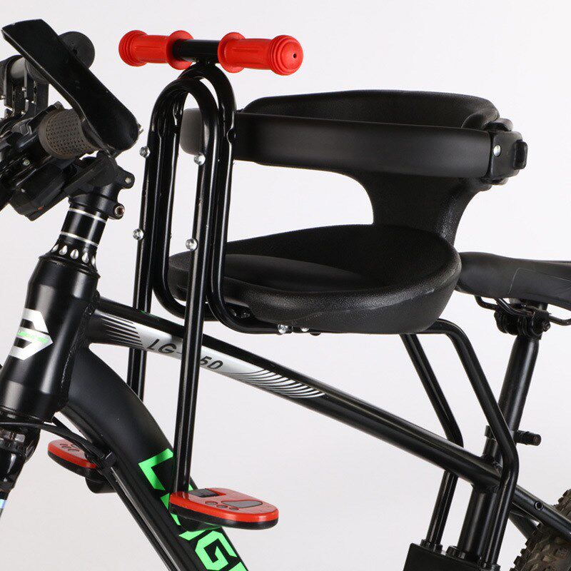 山地车前置儿童坐凳自行车全包围宝宝座椅可快拆折叠车座安全坐椅