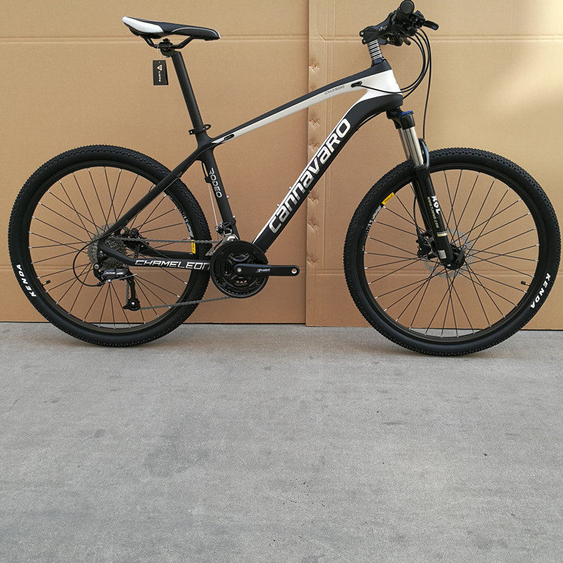 碳纤维山地车架27.5英寸轮胎骑行锁死前叉液压碟刹变速男女网红26