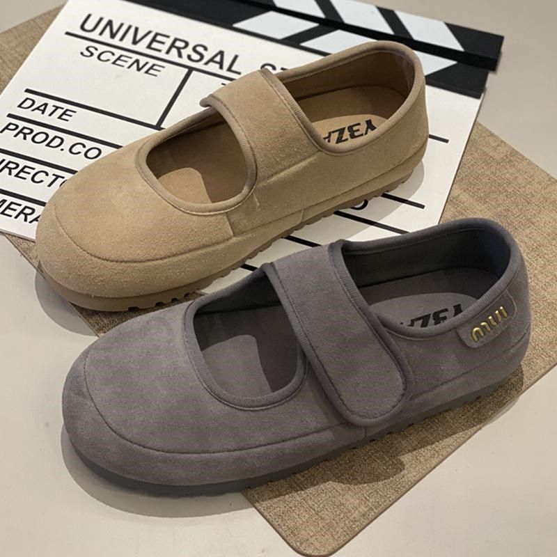 舒适百搭魔术贴单鞋女防滑舒适2025春新款平底洋气休闲懒人豆豆鞋,女鞋,浅口单鞋,淘宝优惠券,粉丝福利购,淘宝优惠卷