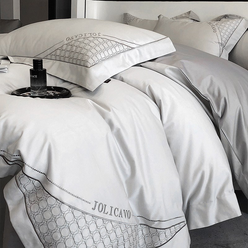 现代轻奢高档200支匹马长绒棉床品四件套高级感全棉纯棉床上用品4