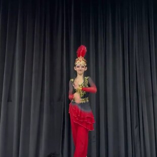 新疆舞蹈演出服儿童维吾族服装古丽手鼓舞维族服饰艺考裙女童民族