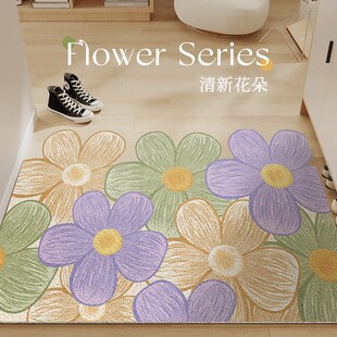 入户门地垫2025新款高弹丝圈家用玄关门口除尘地毯可裁剪防滑脚垫