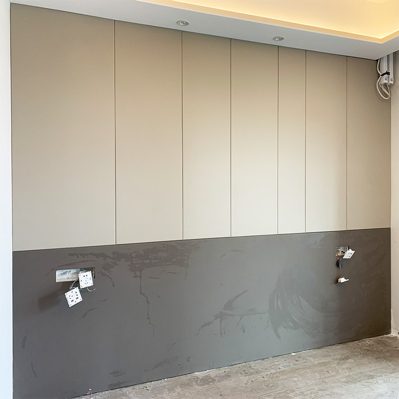 卧室硬包背景墙现代简约客厅电视沙发床头软包轻奢高端木饰面定制