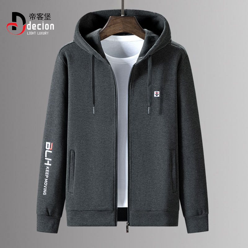 轻奢春季卫衣男士外套连帽太空棉运动休闲2024年新款春秋女装上衣