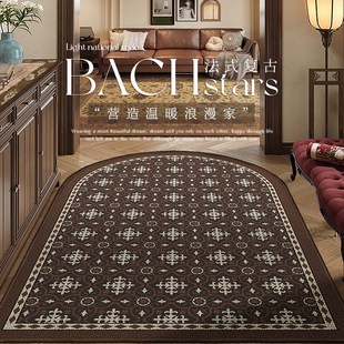 美式 高端半圆防滑脚垫地毯 复古入户门垫进门地垫玄关门口2024新款