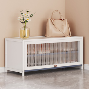 架子带门鞋 白色奶油风鞋 柜学生宿舍入户家用门口实木 爆款 2023新款