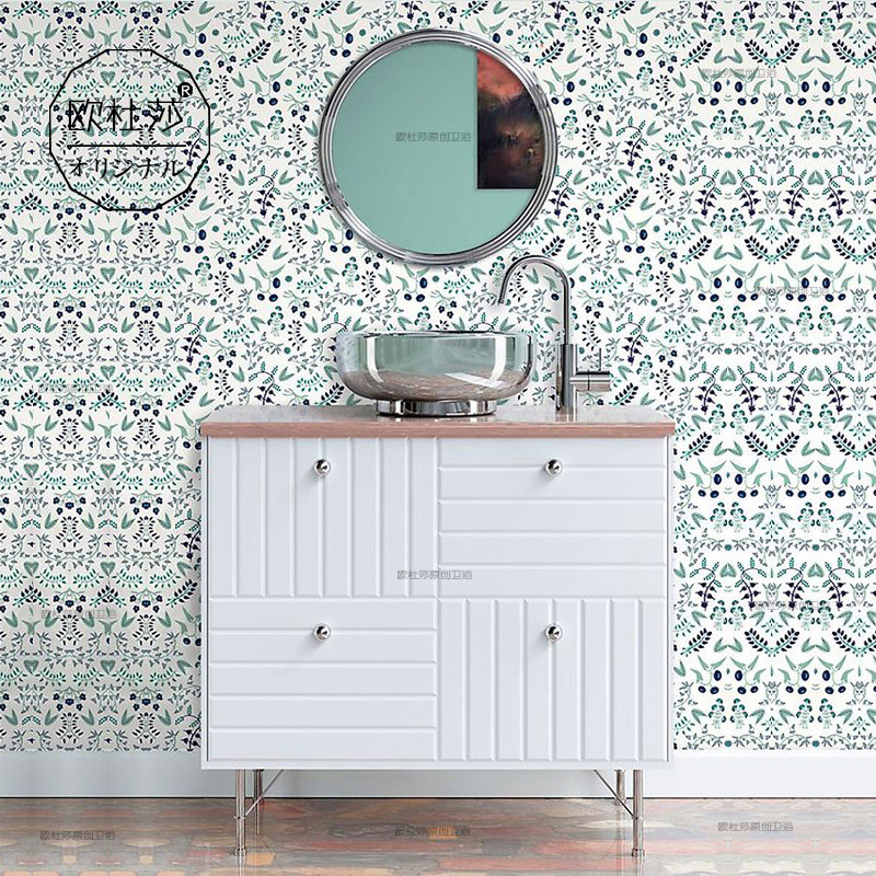 轻奢风浴室柜岩板卫浴柜落地洗手盆柜洗漱台台上盆洗面盆柜镜组合