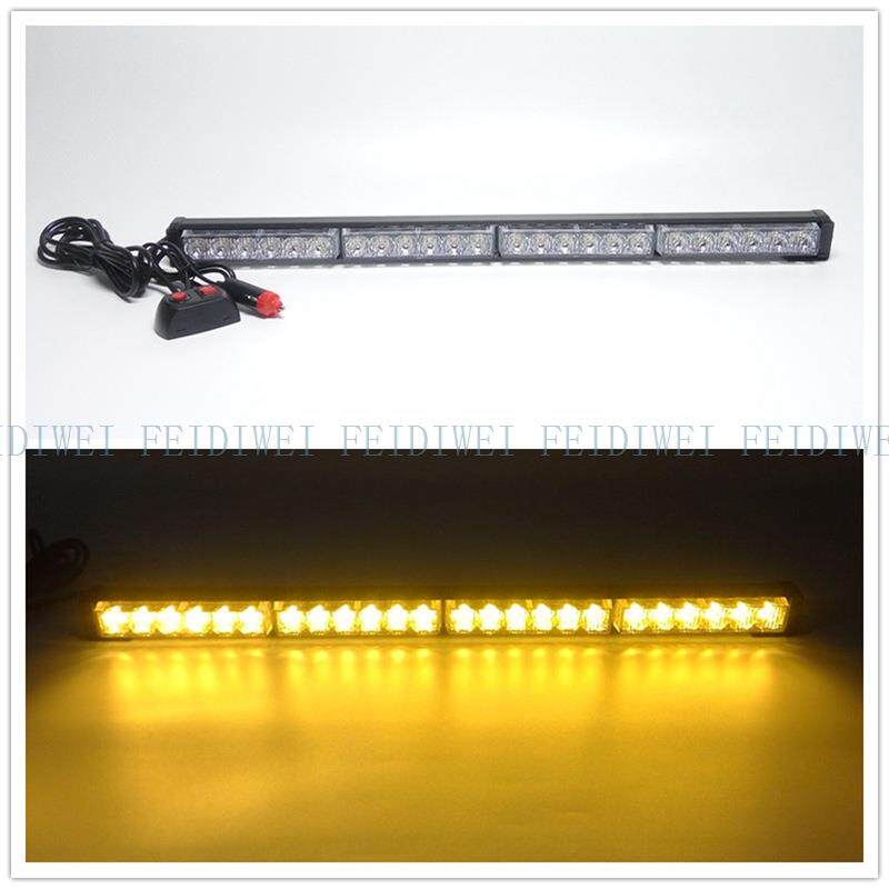906-4视频 12V 24W LED爆闪灯长条棍灯 6灯4节 大功率LED车顶灯