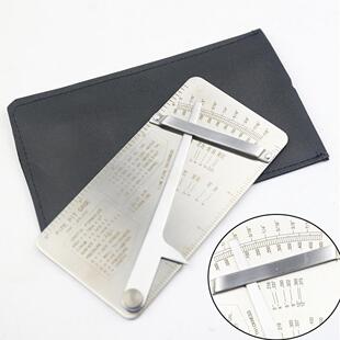 HUOTO不锈钢管道检测尺焊缝规管道矿井焊接检验尺 管道凹检尺