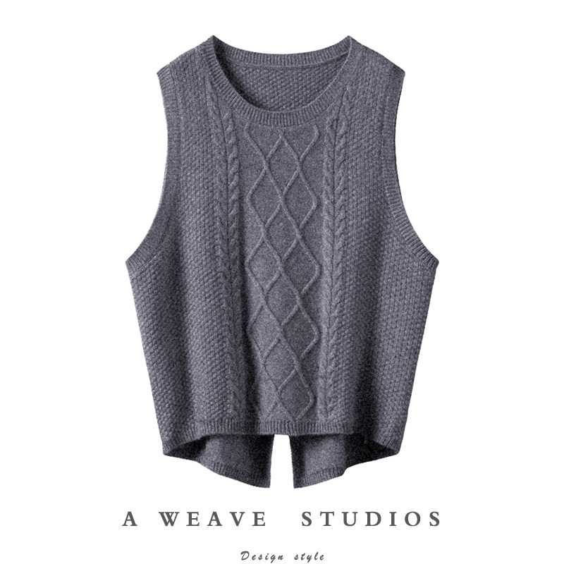 不是一般的篙质感!针织羊绒衫女马甲无袖后开叉纯羊绒打底衫,女装/女士精品,羊绒衫,淘宝优惠券,粉丝福利购,淘宝优惠卷