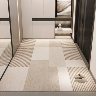 入户门地垫高级感现代简约风进门口耐脏防滑家用免洗脚垫玄关地毯