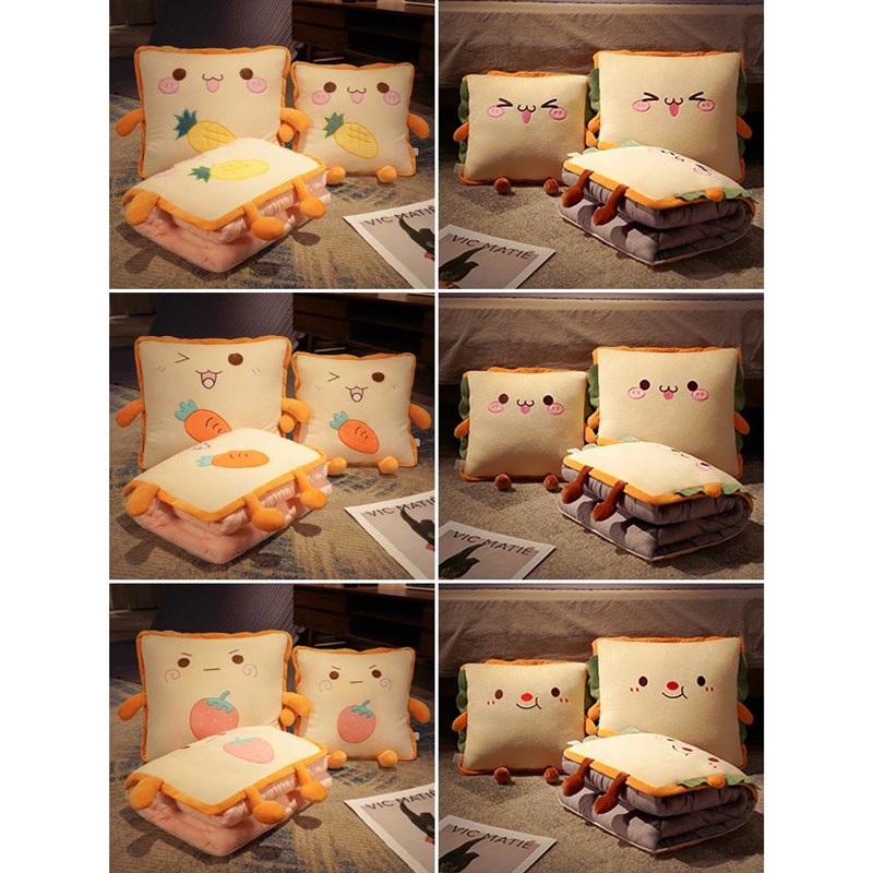 抱枕被子两用办公室午睡小枕头车载毯子二合一汽车用冬季折叠加厚