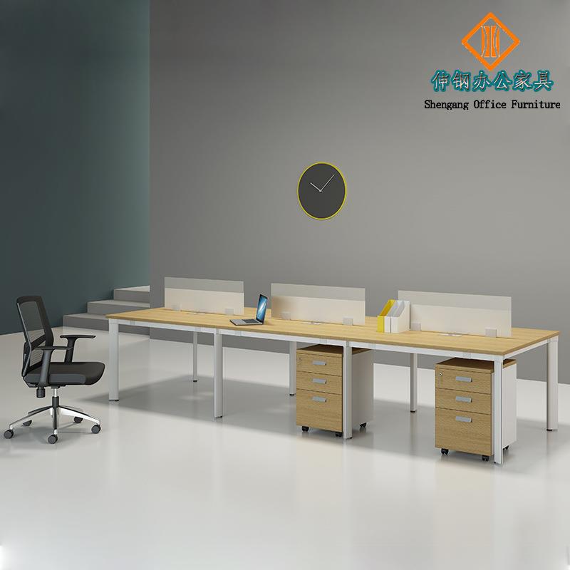 职员办公桌时尚板式屏风隔断四人位组合电脑桌东莞办公家具