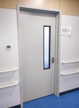 钢质隔音门通道门钢化玻璃静电喷涂双开样式启闭方便森工生产厂家