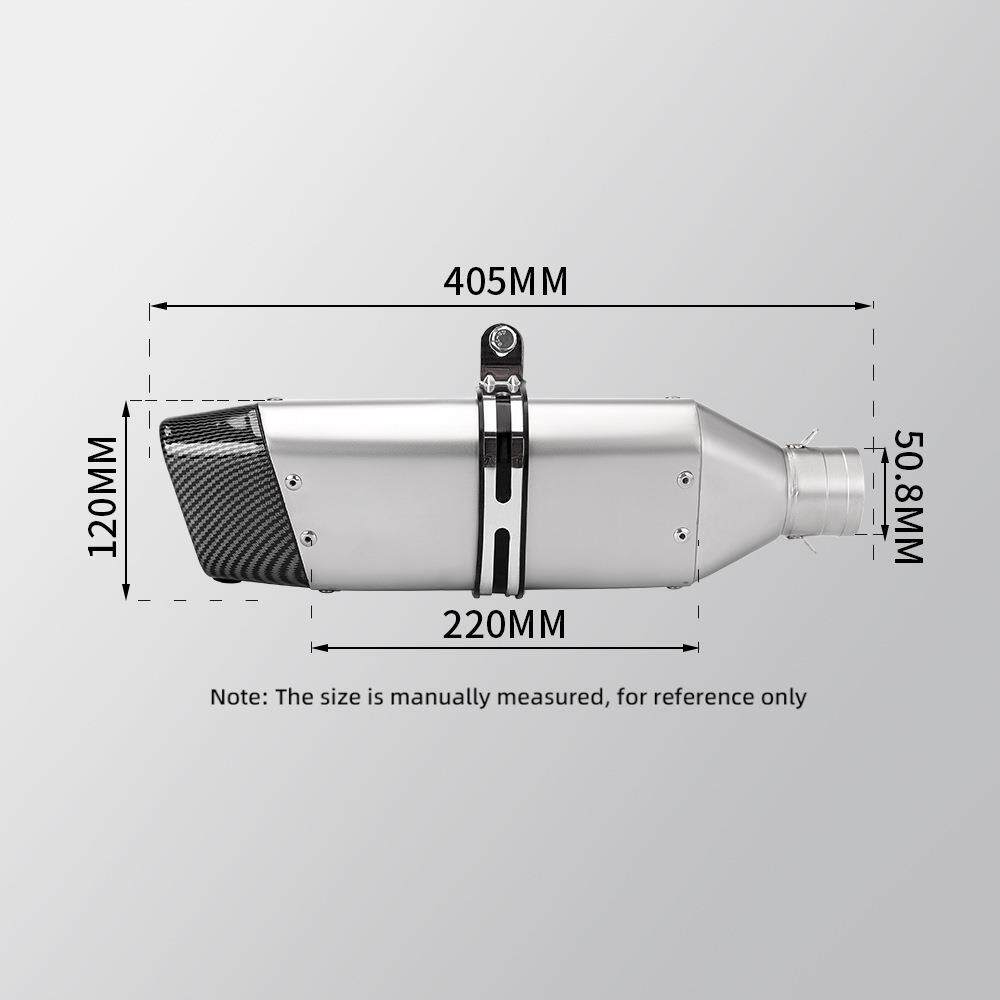 摩托机车排气SR2梦幻星排气管51MM口径通用NINJA400 Z400方管排气