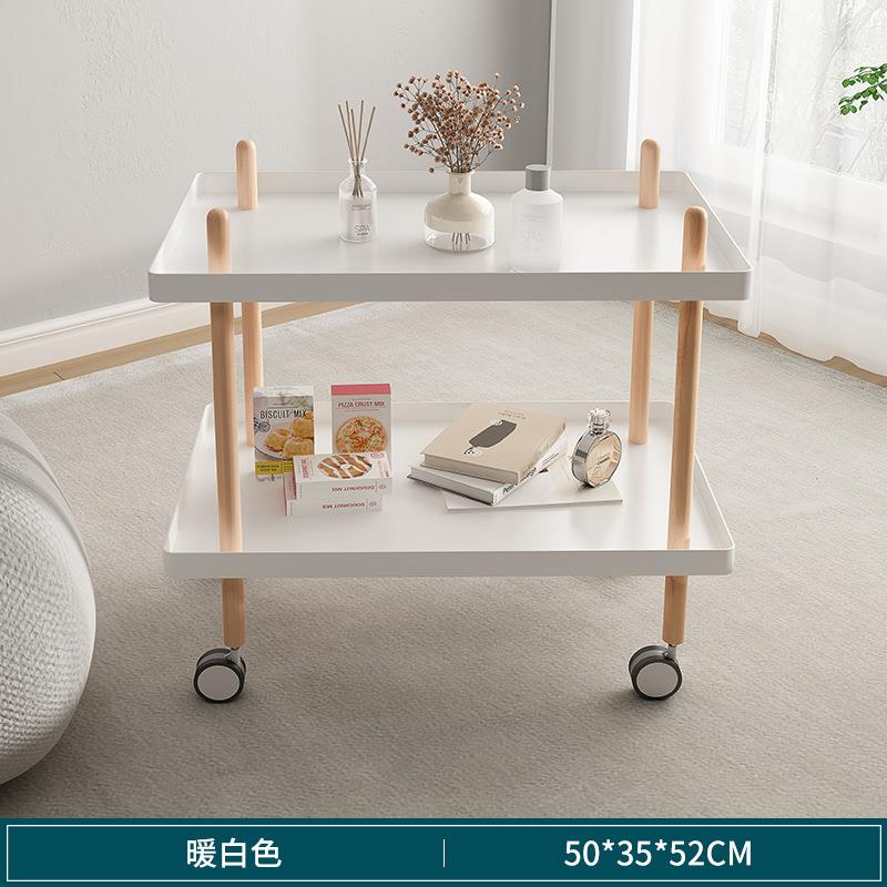 跨境小推车可移动沙发边几床边茶几小桌子床头柜简约实木边几