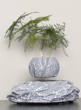 磁悬浮花盆办公室摆件盆栽植物家居桌面绿植盆景轻奢创意装饰摆件