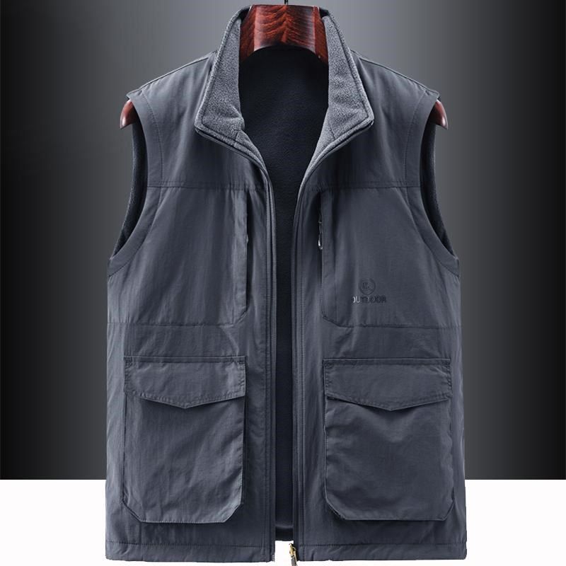 双面穿抓绒马甲男士秋冬户外运动上衣摇粒绒保暖背心坎肩马夹外套,男装,常规马甲,淘宝优惠券,粉丝福利购,淘宝优惠卷