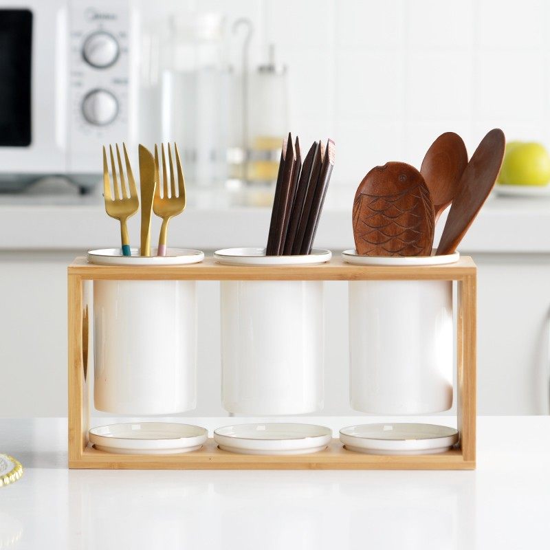 陶瓷厨房筷子笼商用饭店餐厅勺子笼家用勺子筒带盖的筷子筒沥水,餐饮具,餐具笼/架,淘宝优惠券,粉丝福利购,淘宝优惠卷